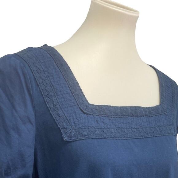 Jason Maxwell Womens XL PolyCotton Short Sleeve Florentine Boat Neck Blouse - Picture 2 of 5